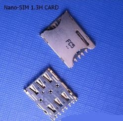50V 0.5A 6 पिन पुश नैनो सिम कार्ड कनेक्टर खींचो